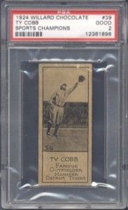 1924 Willard Chocolate Ty Cobb Sports Champions PSA 2