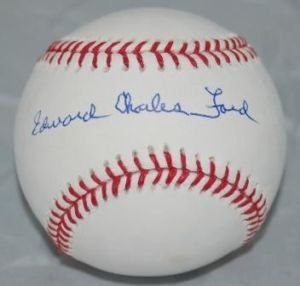 Edward Charles Whitey Ford NY Yankees Signed Baseball