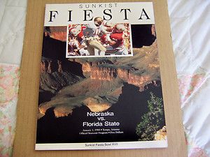 1988 FIESTA BOWL PROGRAM NEBRASKA VS FLORIDA STATE DEION SANDERS