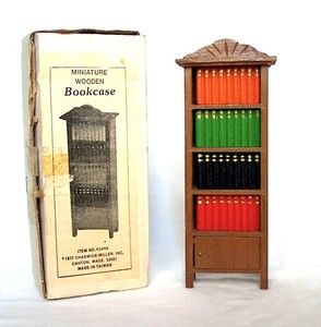 Vintage Chadwick Miller 1977 Miniature Wooden Doll Furniture Bookcase 
