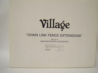 Dept 56 Village Series Accessories   Chain Link Fence 4 Boxes