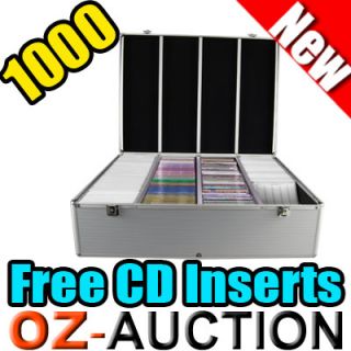New CD DVD Storage Aluminium Box Case for 1000 Discs
