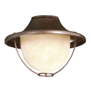 NEW Nautical Ceiling Fan Light Kit Fixture Bronze Amber Glass 