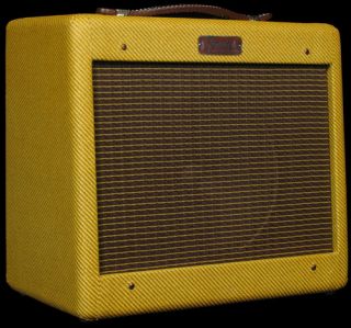 Fender 57 Champ Electric Guitar Amplifier Tweed Hand Wired Amp