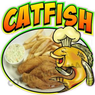 14 Catfish Dinner Concession Restaurant Fun Sign Decal