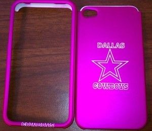 iPhone 4 4S Dallas Cowboys Hot Pink Cell Phone Case Faceplate
