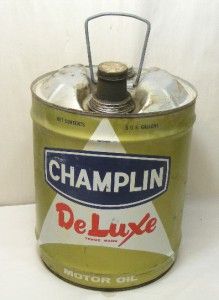 vintage 5 gallon can oil champlin 1966