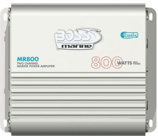 New Boss MR800 800W 2 CH Marine Rated Amplifier Amp 2 Channel 800 Watt 