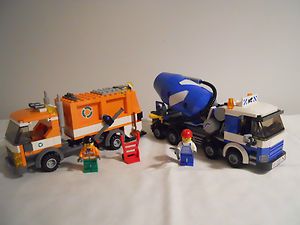Lego City Garbage Truck 7991 Cement Mixer Truck 7990