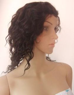 Full Lace Wig Indian Remy Human Hair 18 1B Body Wave