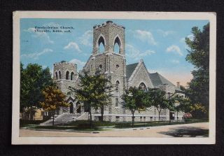 1944 Presbyterian Church Chanute KS Neosho Co Postcard Kansas
