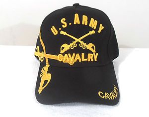  Cap Army Cavalry Hat Black 