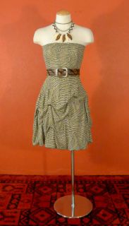   Missoni Style Zig Zag Knit Cecilia Prado Strapless Mini Dress S