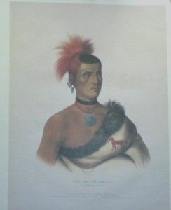 Charles Bird King Indian Art Portrait Pawnee Chief Excellent Condition 