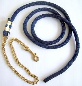   DIAMETER DERBY ROPE LEAD WITH 30 BRASS PLATED CHAIN NEW HORSE TACK
