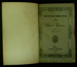 Chateaubriand 1826 Melanges Et Poesies Ladvocat RARE First Edition 