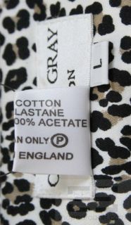 Charles Gray London White Animal Print Button Jacket L