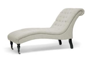  ONE MODERN BEIGE LINEN VICTORIAN LOUNGE CHAISE IN THIS POSTING