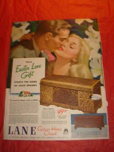1946 Lane Cedar Hope Chest Ad Easter Love Gift