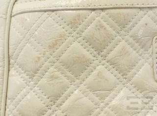 Marc Jacobs Chalk Quilted Patent Leather Ursula Large Bowler Bag