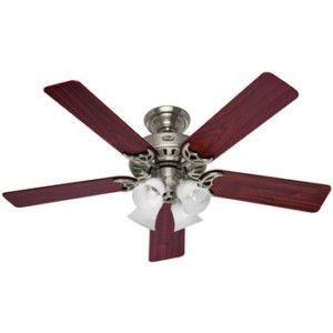   Series 52 Brushed Nickel Ceiling Fan with Light 20183 New