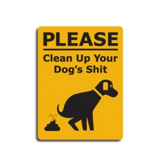 Clean Up Your Dog SH It Prank Sign Funny Practical Joke Novelty Dog 