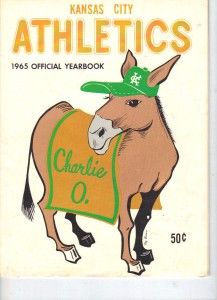1965 Kansas City Athletics Baseball Yearbook Includes Original Mailing 