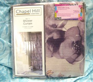 CHAPEL HILL ~ CROSCILL Fabric Shower Curtain ~ DAHLIA II ~ SHADES OF 
