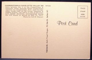   Railroad Car Cooperstown Charlotte Valley New York NY Postcard