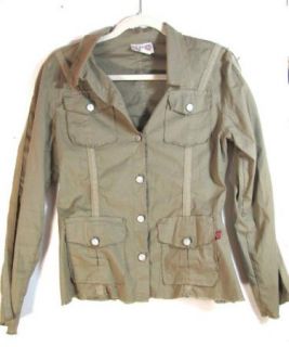 XCVI Anthropologie Brown Cotton Button Front Light Summer Jacket Sz S 