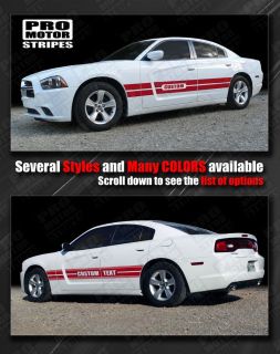 Dodge Charger Rally Sport Mid Body Side Stripes 2011 2012 2013 Decals 