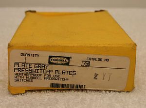 Hubbell 1750 Gray Weatherproof Presswitch Plate New in Box