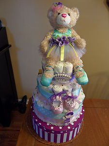   Diaper Cake Awesome Baby Shower Centerpiece with Gift Box