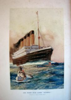   1910 Steamships Their Story Book Chatterton Titanic Mauretania