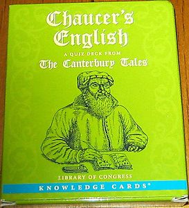 Chaucer Flash Cards, Canterbury Tales 48 card set, orig shrink wrap 