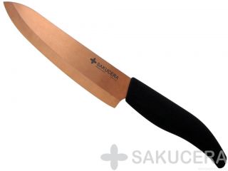   Ceramic Knife 6 Titanium Copper Santoku Chefs Knives
