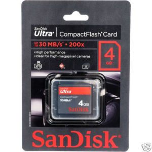 Genuine SanDisk 4GB Ultra CompactFlash CF Card for DSLR
