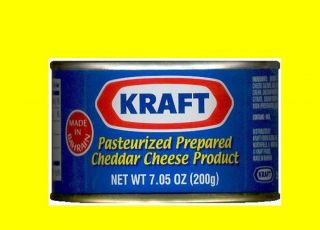   KRAFT Pasturized canned cheddar cheese 200 grams. The famous Blue can