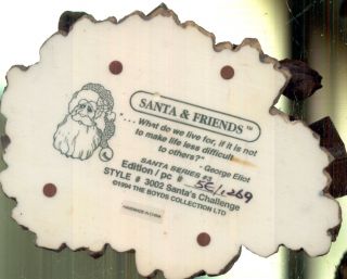 THIS AUCTION IS FOR A PORCELAIN BOYDS BEAR SANTAS CHALLENGE.