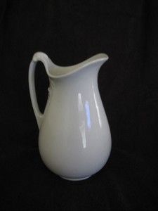 LARGE ANTIQUE ROYAL IRONSTONE CHARLES MEAKIN WHITE WATER PITCHER