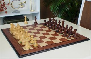  staunton chess set in rosewood boxwood with rosewood molded chess 