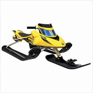New Snow Moto Ski Doo Yellow Black Kids Snowmobile Ski Sled