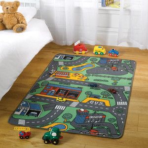   Rug Toy Car Matchbox Corgi Childrens City Roadmap Rugs Playmat Nursery