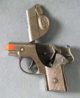Dick Tracy Metal Repeating Cap Gun Vintage 1950s Toy Pistol Hubley 