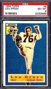 1956 Topps Football Lou Groza 9 PSA 6 Cleveland Browns