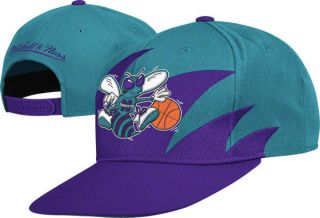 Charlotte Hornets Mitchell Ness Sharktooth Snapback Hat