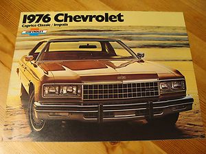 Chevrolet Caprice Classic Impala Car Brochure 1976