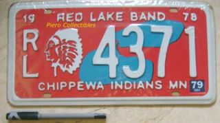 car plate red lake band chippewa reproduction usa