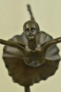 Bronze Handcrafted Art Sculpture Prima Ballerina Dancer Ballet Statue 