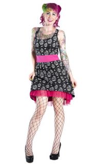 Sourpuss Cheeky Dress Pink Skull Cupcake Rockabilly Gothic Tattoo 
